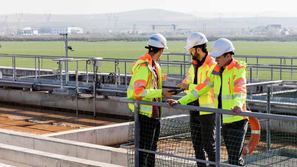 Cannabis Facility Water Management Team Inspecting Irrigation and Wastewater Systems