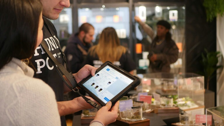 Interior of a retail cannabis dispensary showcasing modern Retail Cannabis Dispensary Design and a spacious Dispensary Floorplan.