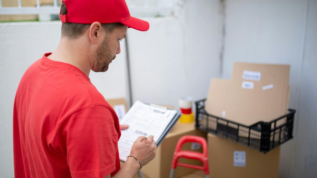 Cannabis company worker taking inventory of delivered cannabis products, highlighting Cannabis Supply Chain Management, Cannabis Customer Demand, and Reliable Cannabis Suppliers
