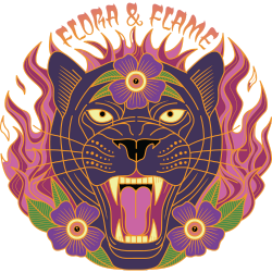 Logo of Flora & Flame, a California-based cannabis company supported by Catalyst BC.