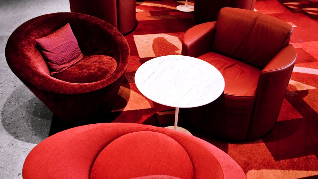 Interior of a modern US Virgin Islands cannabis lounge designed with support from a USVI cannabis consultant